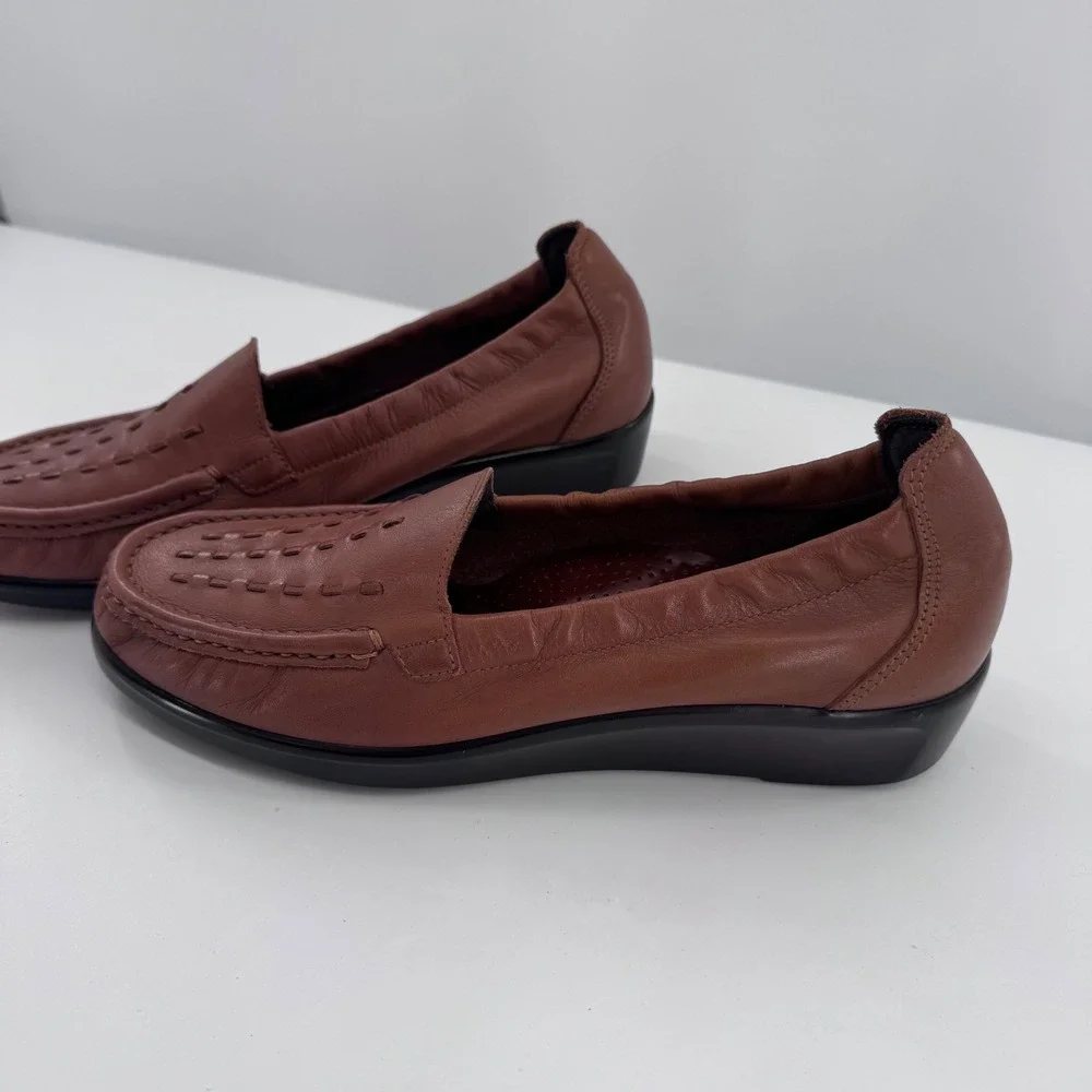 SAS Tripad Comfort Loafers Brown Leather Made in USA Slip On‎ Shoes Size 9N